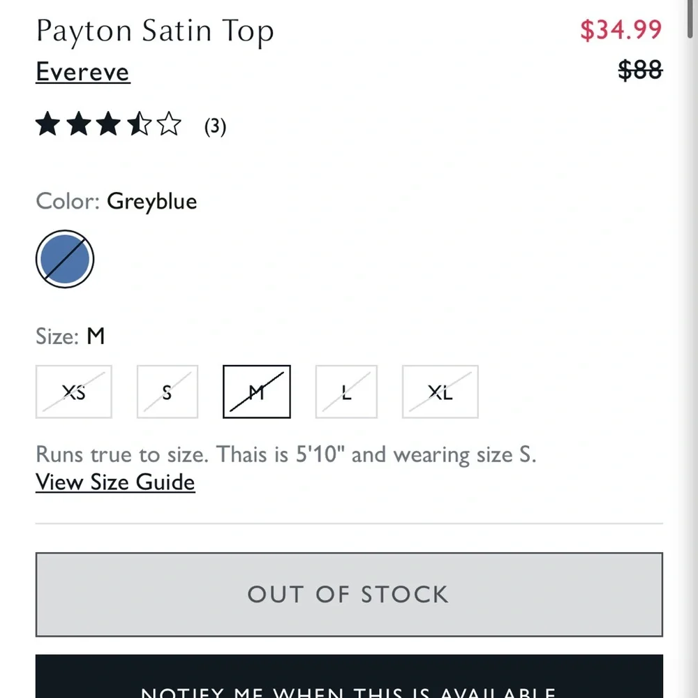 NWT Evereve Payton Satin Top - Picture 3 of 7
